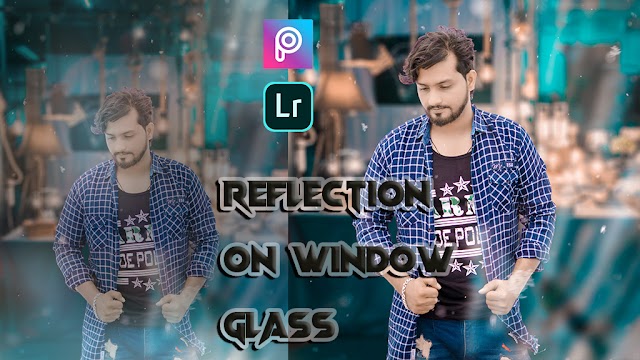 Reflection On Window Glass  Moody Portrait Photo Editing In Picsart  Real Editng In Picsart