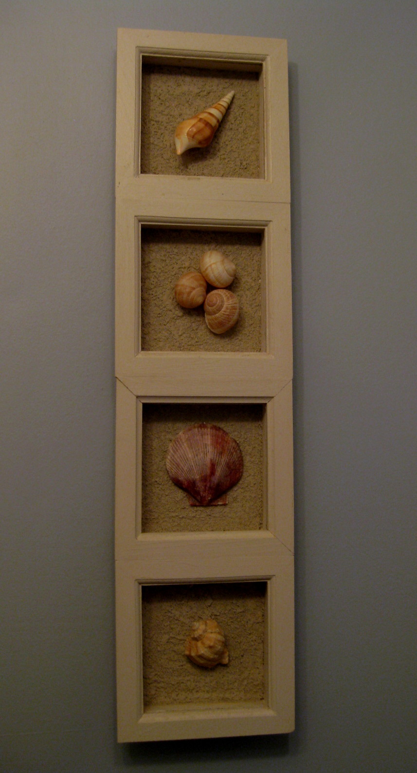 lindapendante dreams Seashell shadow box wall art.