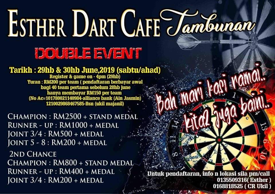 All About Darts ESTHER DART CAFE TAMBUNAN DOUBLE EVENT