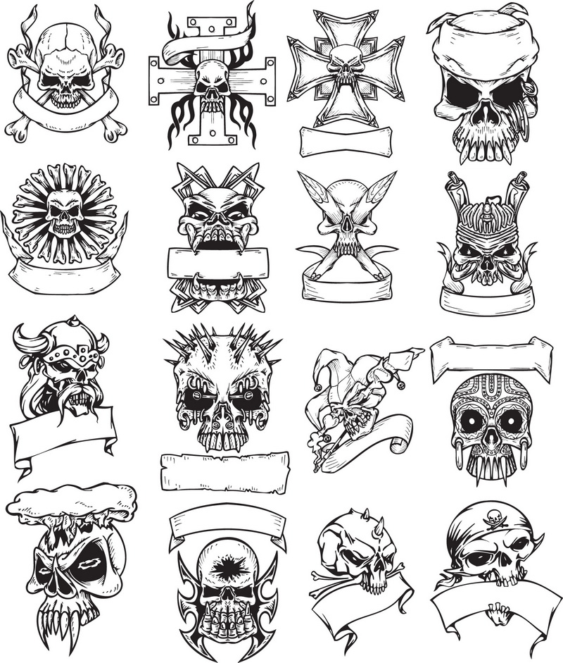 Skull Tatto Vector | Tatto Lover