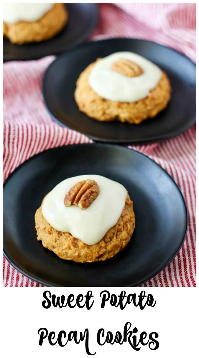 Sweet Potato Pecan Cookies with Maple Cream Cheese Frosting Sweet Potato Pecan Cookies with Maple Cream Cheese Frosting