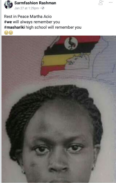 Photos: 27-year-old Ugandan lady murdered by her boyfriend, body dumped in river