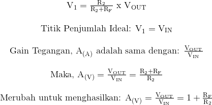 Penguat Non-Inverting Op-Amp - Belajar Elektronika