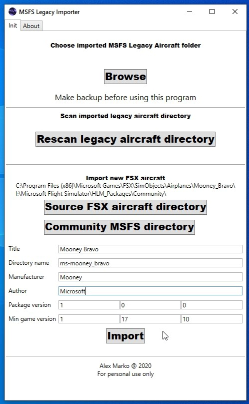 Update! FSX to MSFS2020 Plane Importer Addon - V.0.2.6.0