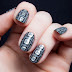 Embrace the Grey with This Geometric Necktie Patterned Nail Art