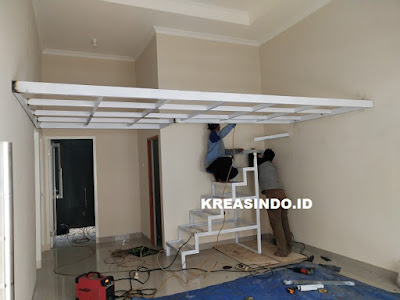 Penampakan Mezzanine Besi pemasangan di Rumah Bu Erisha Bojong Gede Bogor Penampakan Mezzanine Besi pemasangan di Rumah Bu Erisha Bojong Gede Bogor