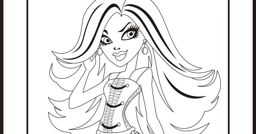 Monster High Spectra Vondergeist Coloring Pages Team colors