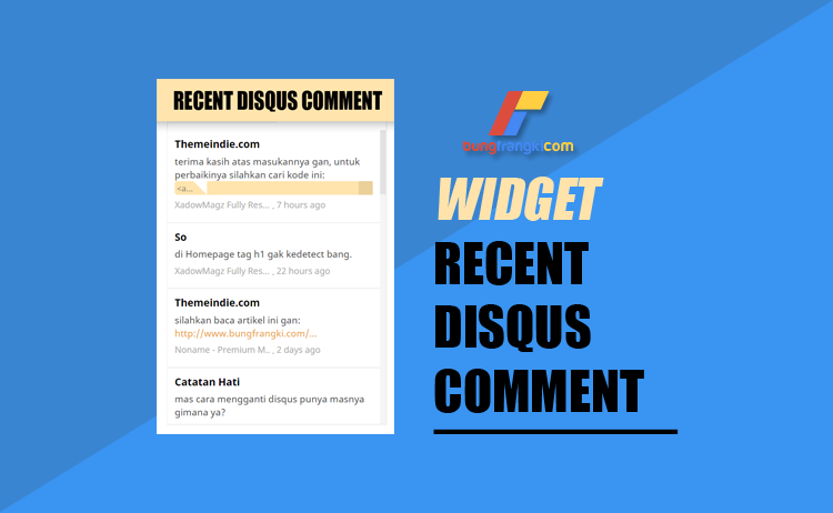 Cara Memasang Disqus Recent Comment di Blogger Cara Memasang Disqus Recent Comment di Blogger