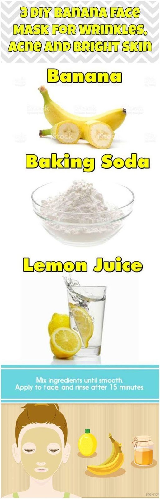 3 DIY Banana Face Mask For Wrinkles, Acne and Bright Skin HEALTH RECIPES