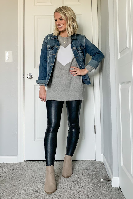 Faux leather leggings