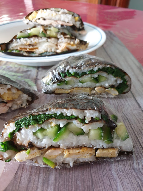 Gimbap plié ou Sandwich coréen aux algues