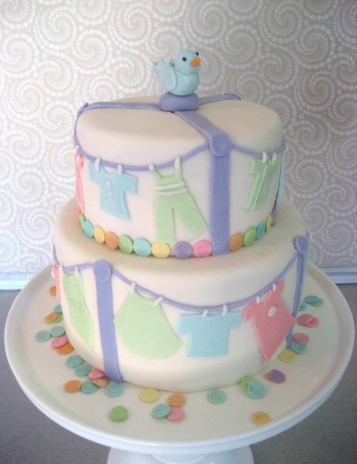 Devanys Designs: Pastel Baby Shower Cake