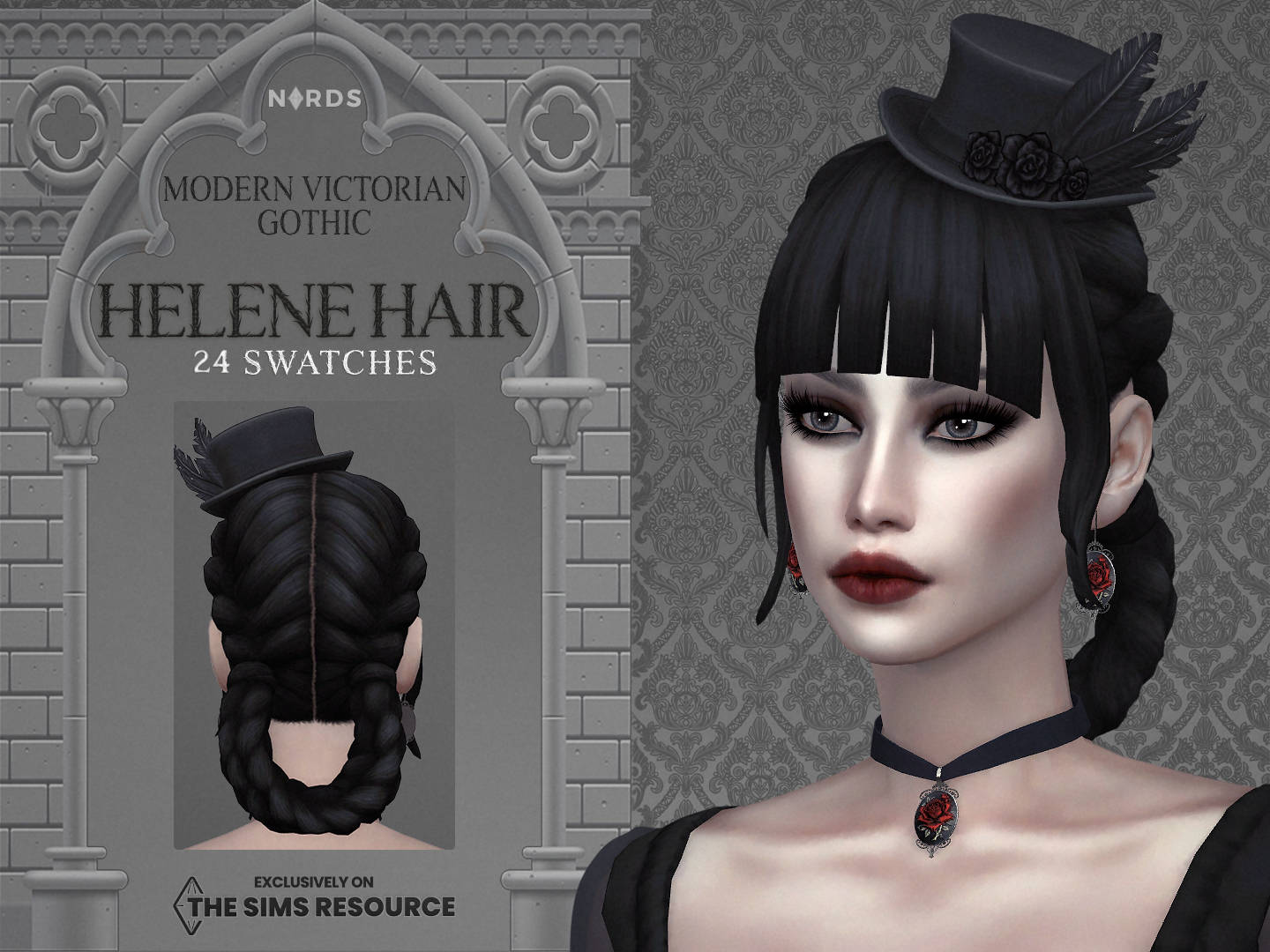 Helene Sims 4 CC Hair