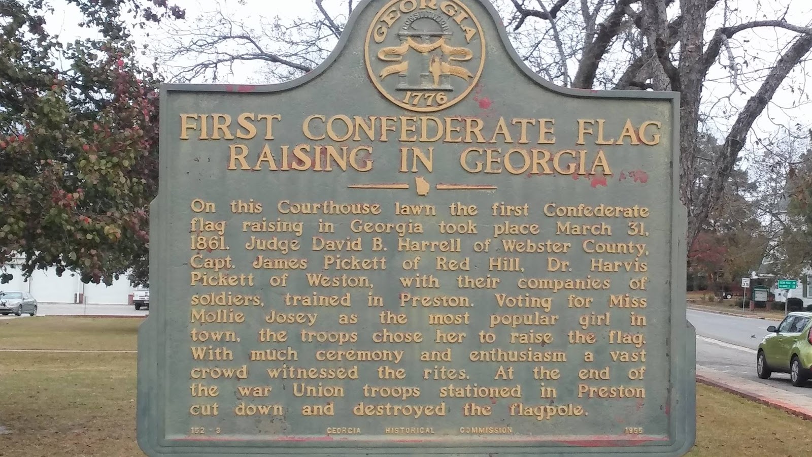 First Confederate Flag Raised in