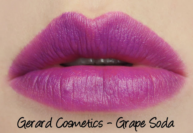 Gerard Cosmetics Lipsticks - Grape Soda Swatches & Review