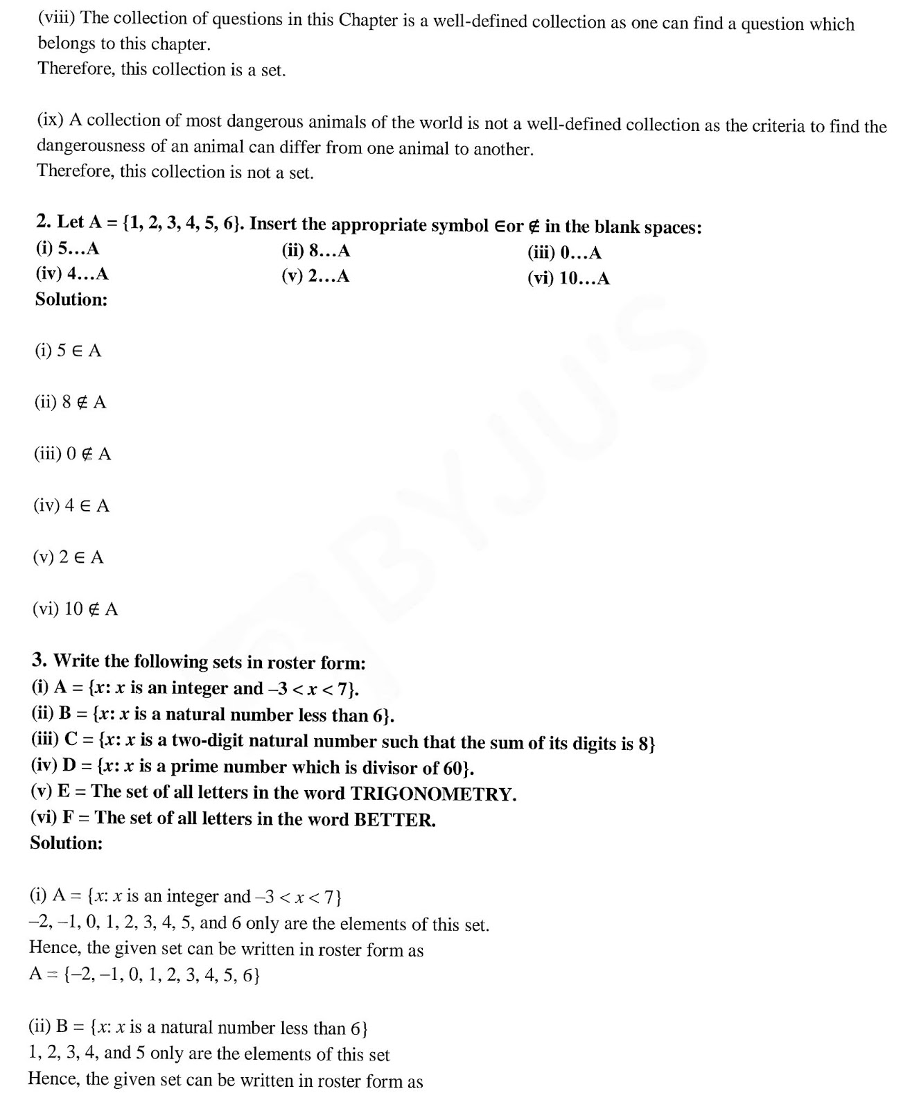 NCERT Solutions for Class 11 Maths Chapter 1 Sets Vidfom Elearning