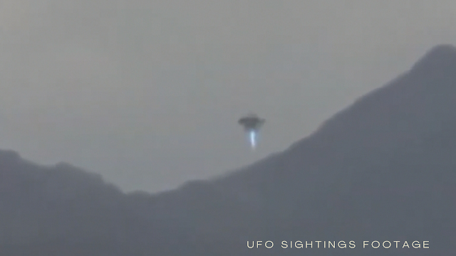 UFO using thrusters to get away from the mountain in Croatia.