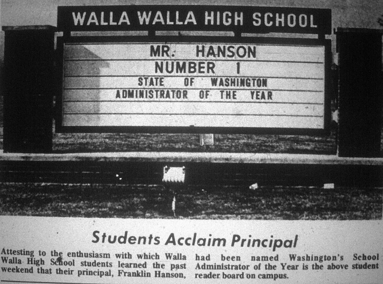 History of Walla Walla Public Schools Walla Walla Schools in WWUB, 1969