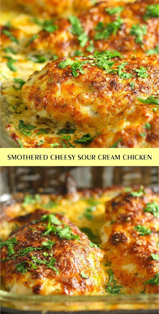 SMOTHERED CHEESY SOUR CREAM CHICKEN | Extra Ordinary Food