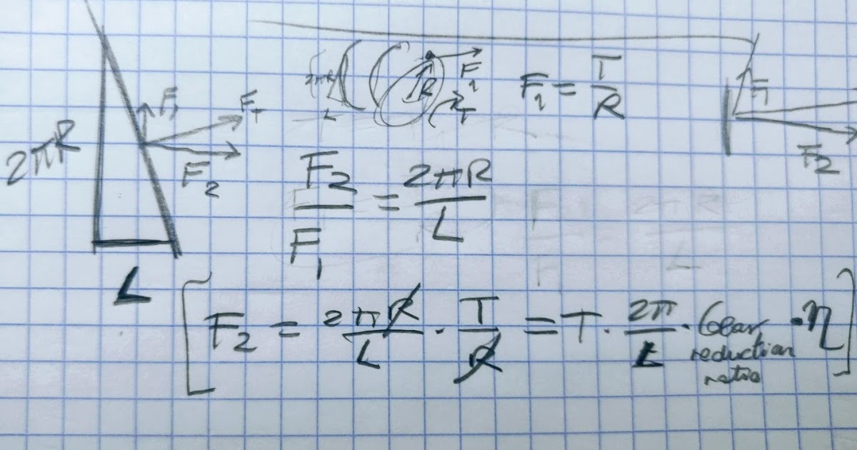 Equation of ball screw force given torque