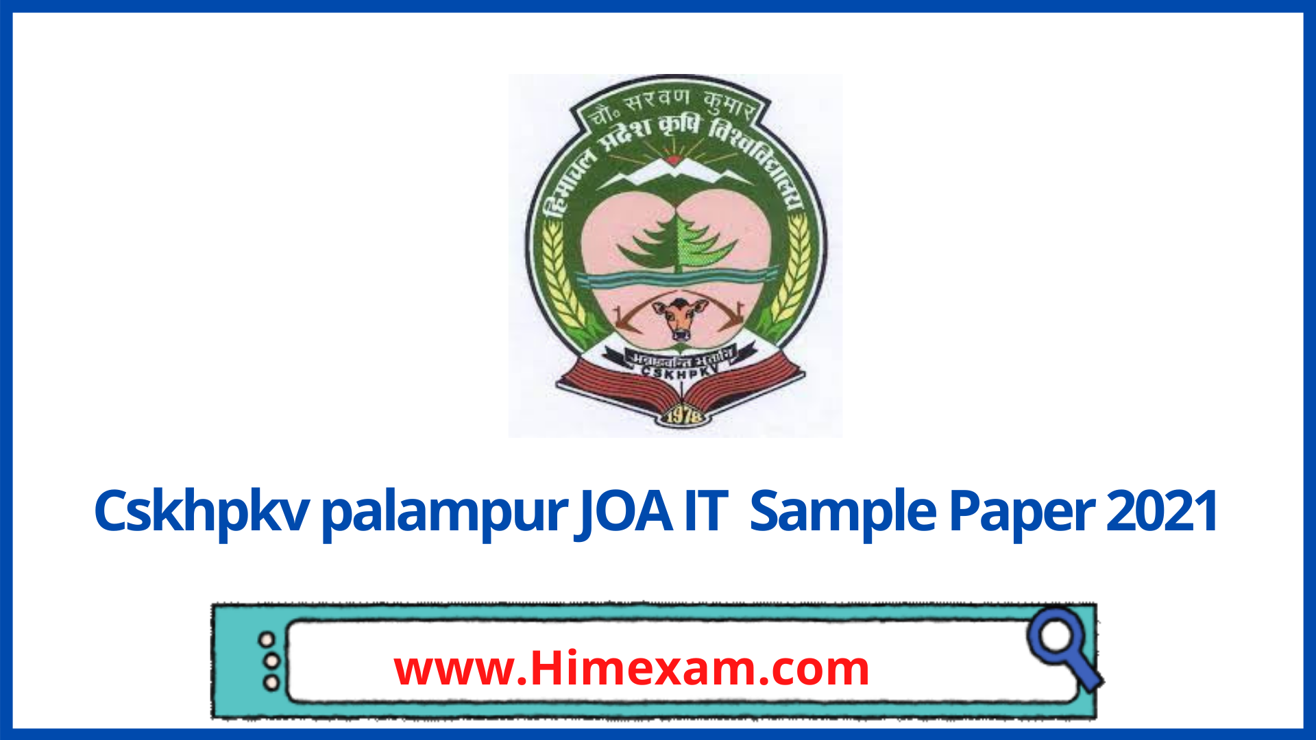 Sample Paper For the Post of JOA(IT)-cskhpkv palampur(Part-2)