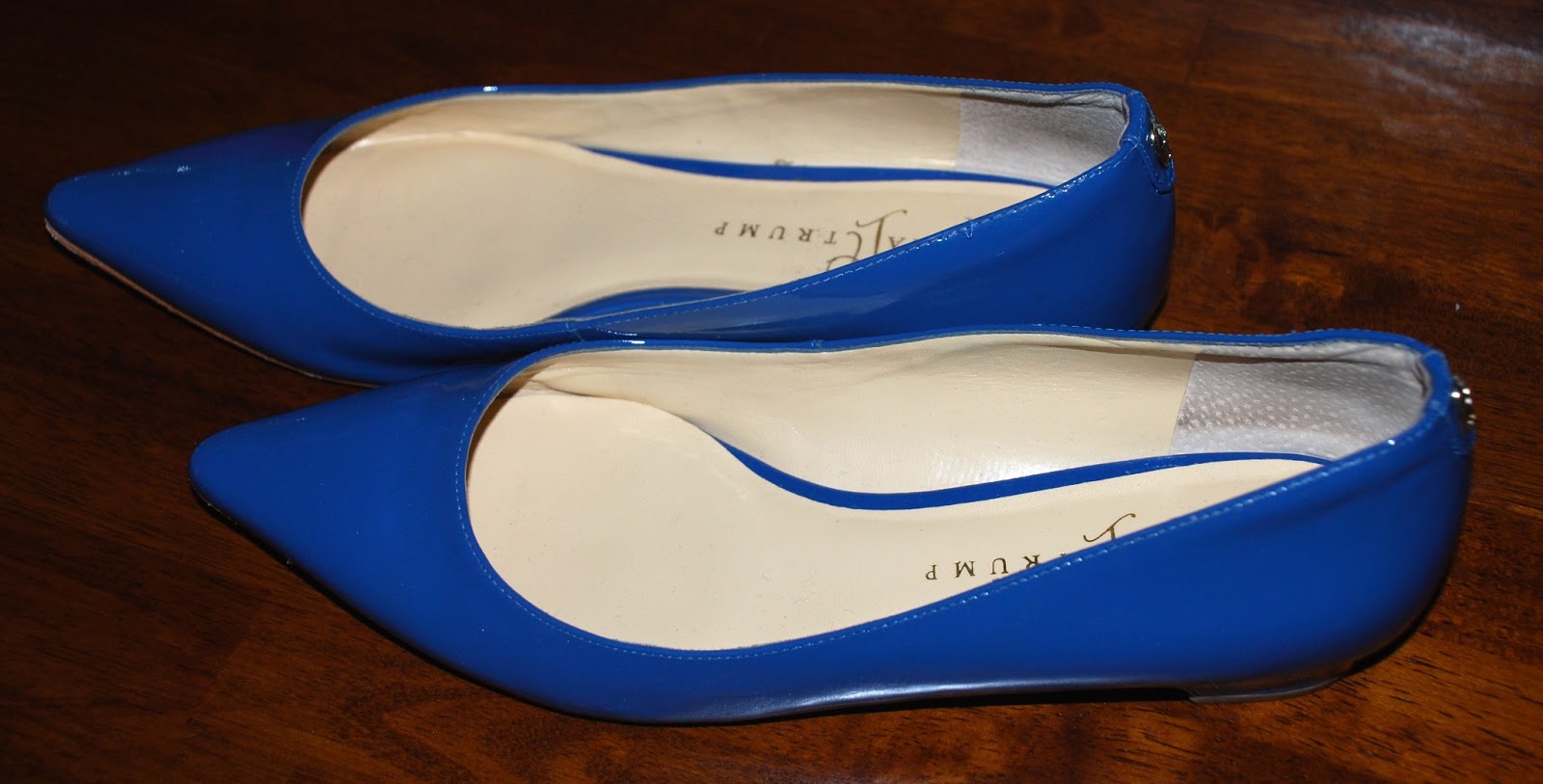 blue and white flat shoes