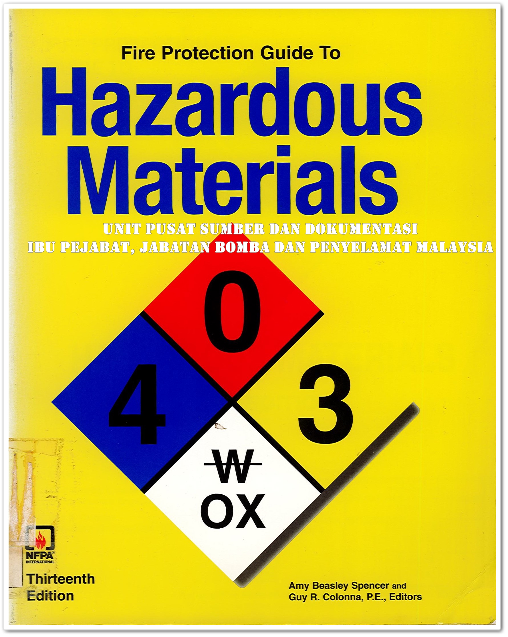 Sipnosis Buku Fire Protection Guide To Hazardous Materials 13th
