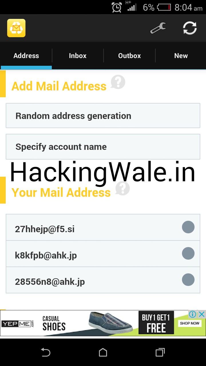Trick To Create Unlimited Email Address Using Instant Email Address App