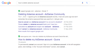 I searched for "How to delete Adsense account", it shows snippets from some website but answers from Quora is shown on the 1st page of Google SERP to my query