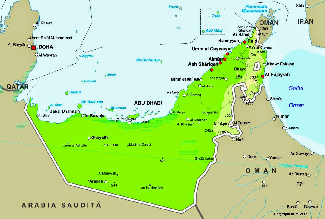Объединенные арабские на английском. Объединённые арабские эмираты на карте. ОАЭ расположение на карте. Карта ОАЭ С курортами.