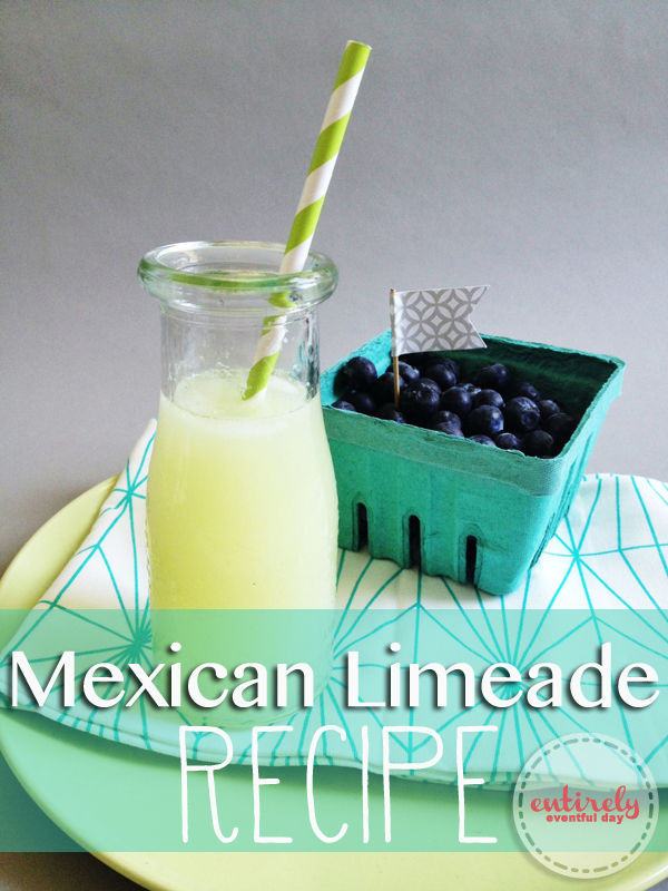Sparkling Mexican Limeade Recipe. So refreshing! entirelyeventfulday.com #recipe #drinks #summer