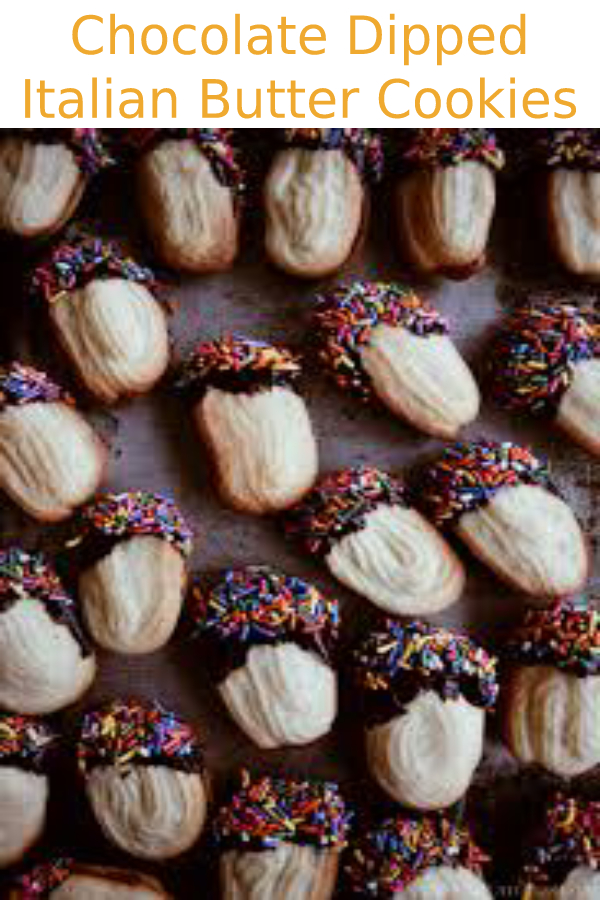 CHOCOLATE DIPPED ITALIAN BUTTER COOKIES