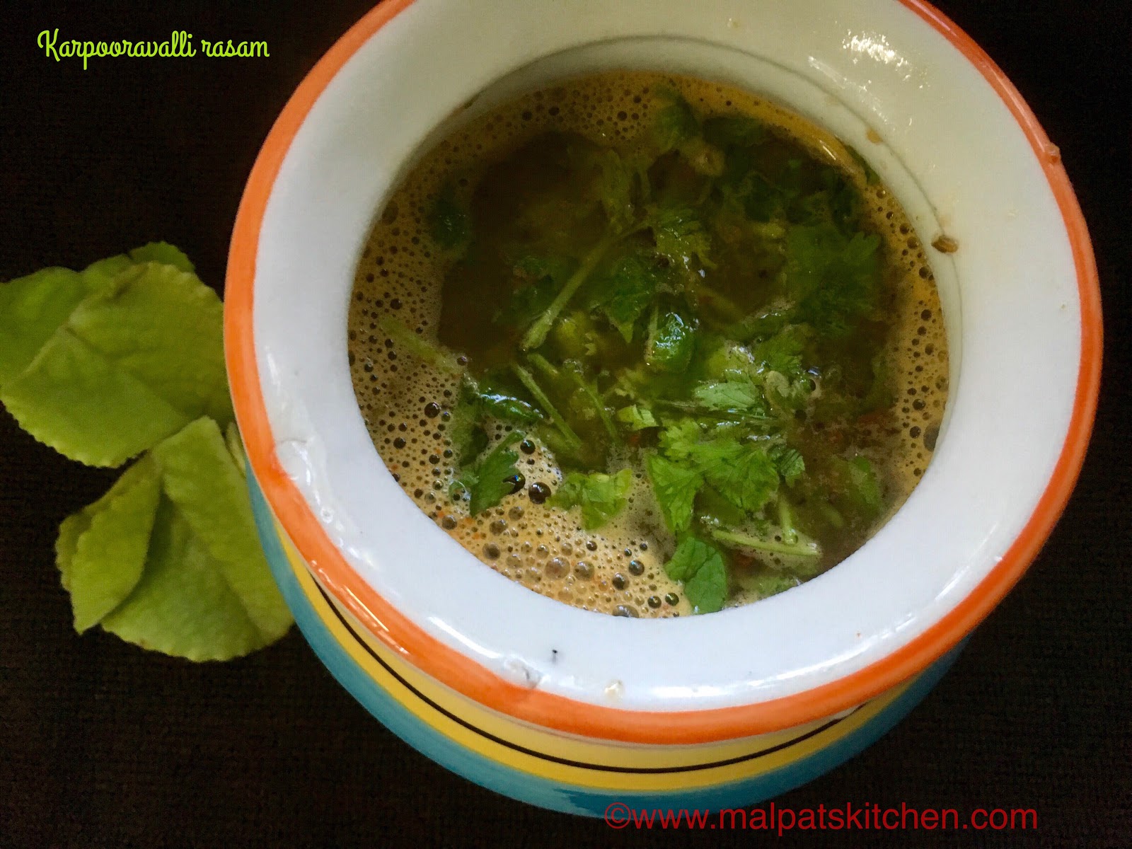 KARPOORAVALLI RASAM, how to make rasam out of Ajwain leaves Malpats