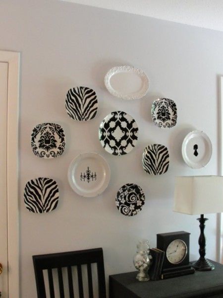 Decorar paredes con platos