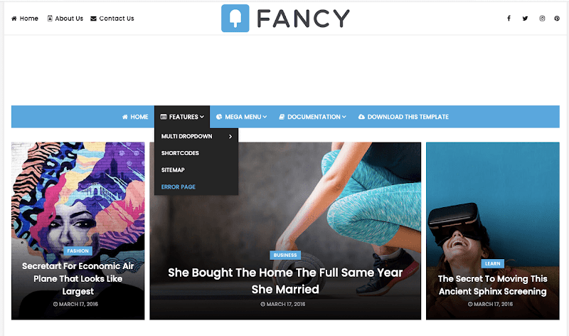 Fancy v1.0 - Responsive Blogger Template