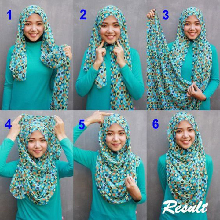 how to wear tudung shawl