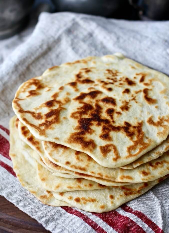 Sourdough and Greek Yogurt Flatbread Karen's Kitchen Stories