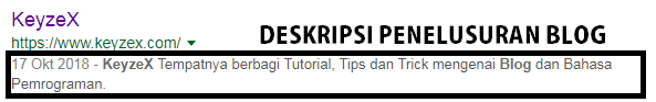Cara Mengaktifkan Deskripsi Penelusuran di Blog Yang Benar Agar SEO Friendly