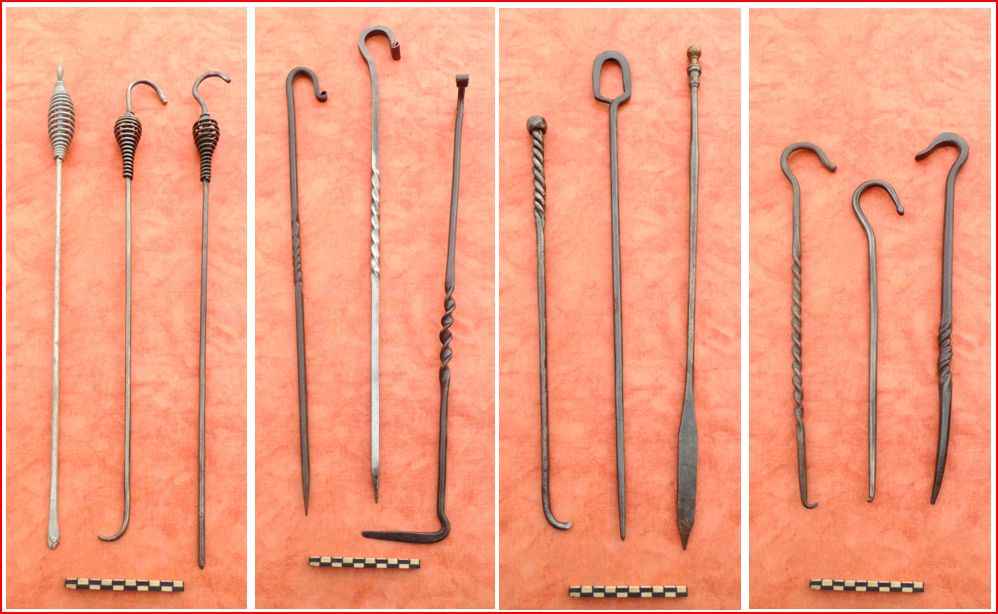 Vieux outils et art populaire: Tisonnier - Crochet de foyer - Pique-feu