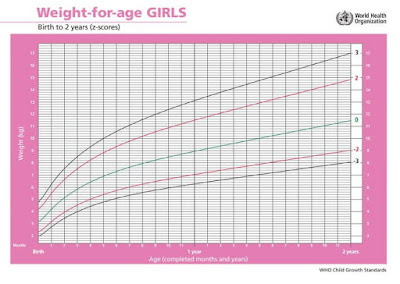 Tabel berat badan bayi perempuan usia 0-2 tahun