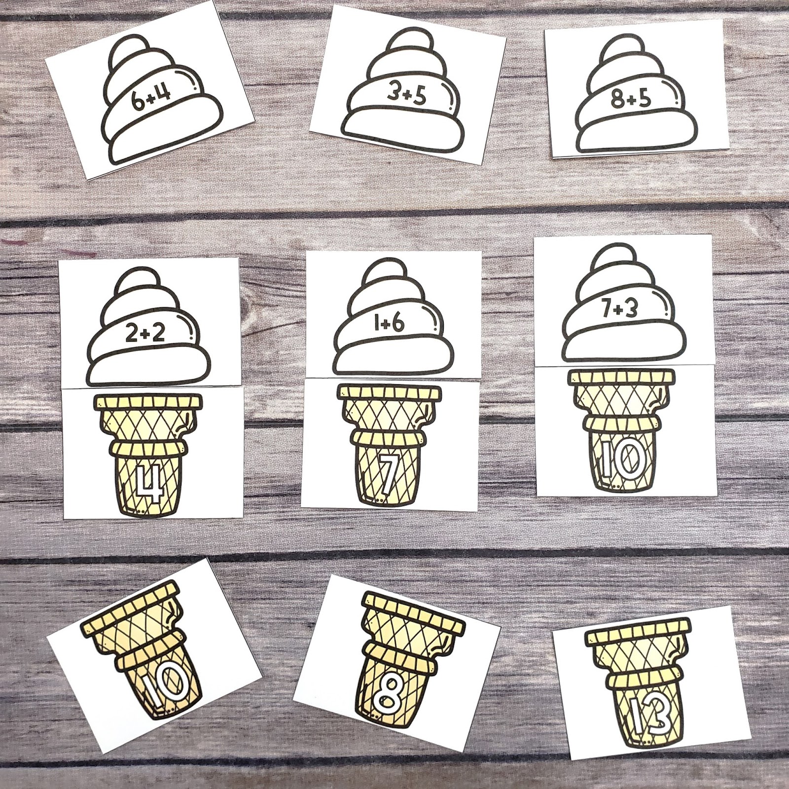 Ice Cream Addition Puzzles | Sara J Creations
