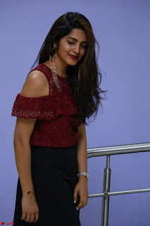 Pavani Gangireddy in Cute Black Skirt Maroon Top at 9 Movie Teaser Launch 5th May 2017  Exclusive 006