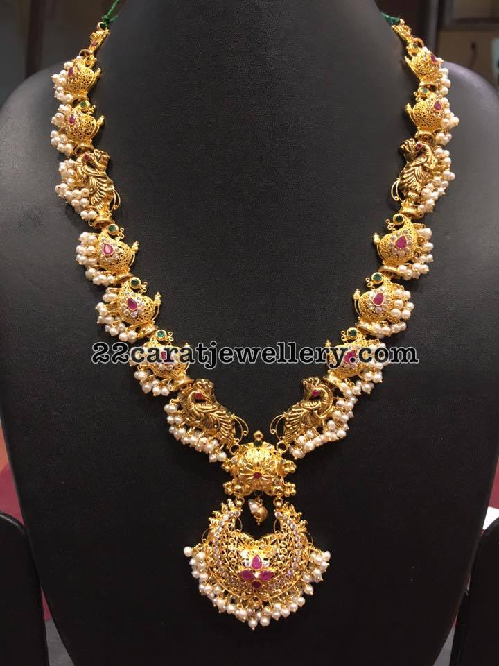 Peacock Long Chain by Bhavani Jewellers - Jewellery Designs