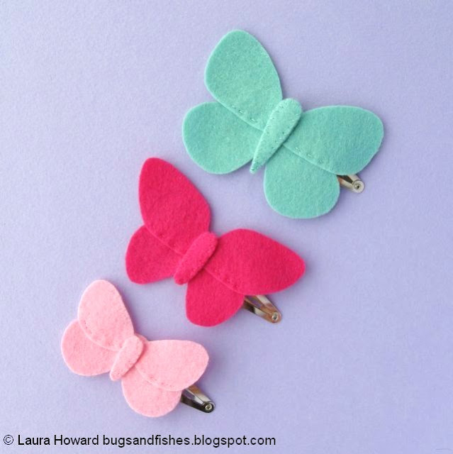 Felt Butterfly Hair Clips Felt Butterfly Hair Clips Tutorial