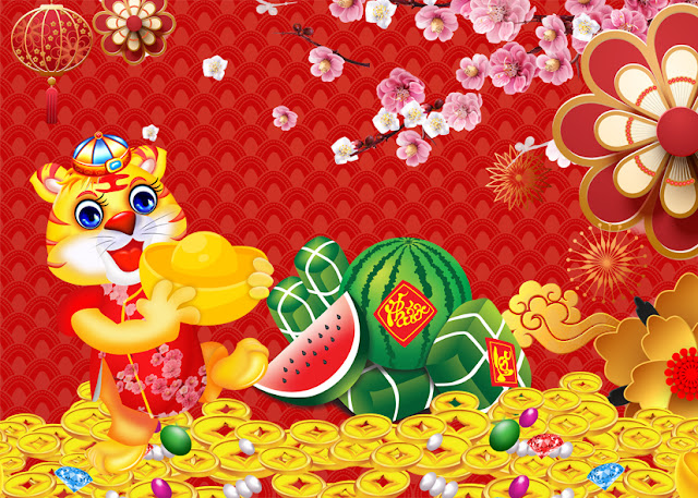 Vector Hổ vàng đón xuân nhâm dần Vector Hổ vàng đón xuân nhâm dần