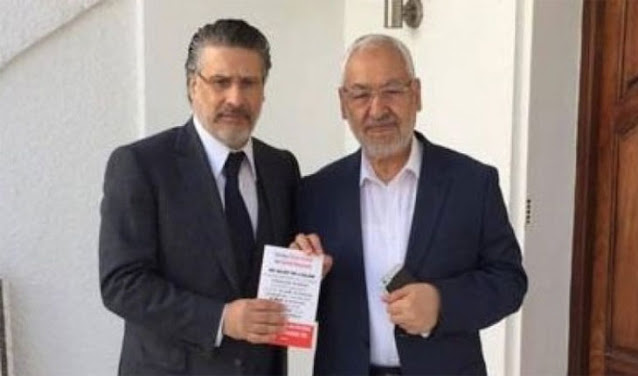 oussama khlifi rached ghannouchi et nabil karoui