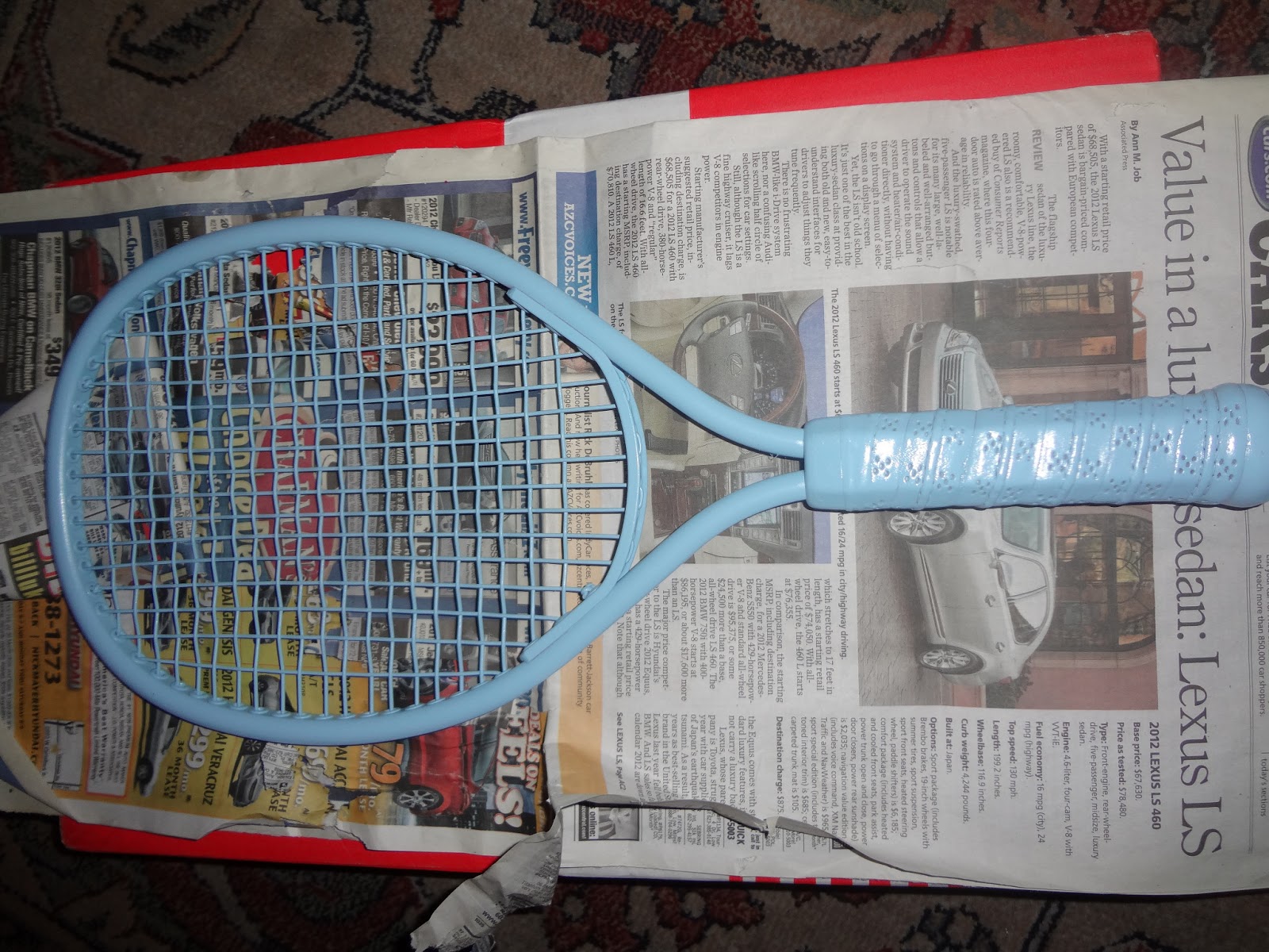 meester rouw attent The Busy Broad: DIY Tennis Racquet Mirror