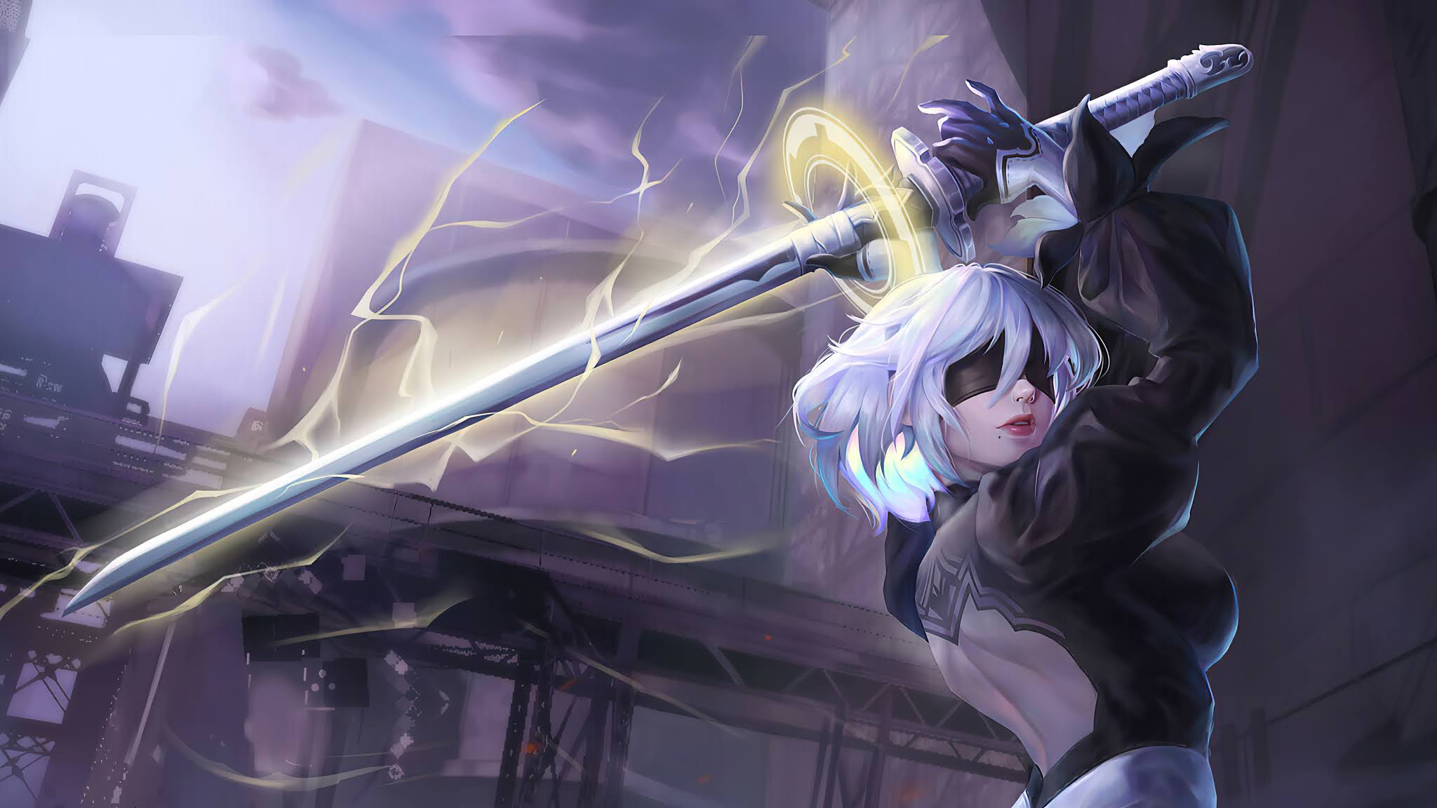 2B Nier Automata iPhone hd Wallpaper - Wallpaper Background - XFXWallpapers