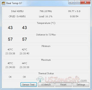 RealTemp RealTemp Free Sensor Test And Benchmark CPU Speed, Real Temp Latest Version Download For PC And Laptop
