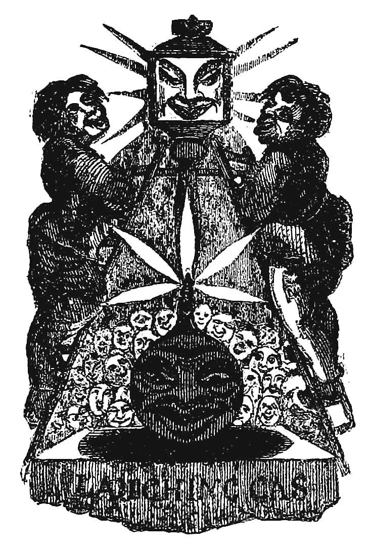 1861 laughing gas A cartoon illustration of laughing gas, or nitrous oxide